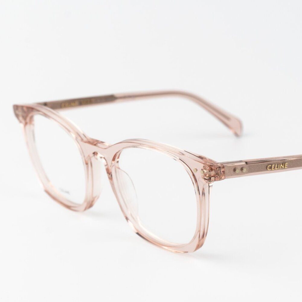 Celine THIN Women Eyeglasses Shiny Rose Demo Square CL50058I 074 BRAND NEW - Picture 4 of 9